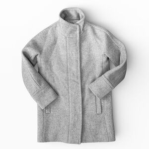 J.Crew Women’s Wool Blend Coat 0 Petite Gray Classic Tailored Jacket